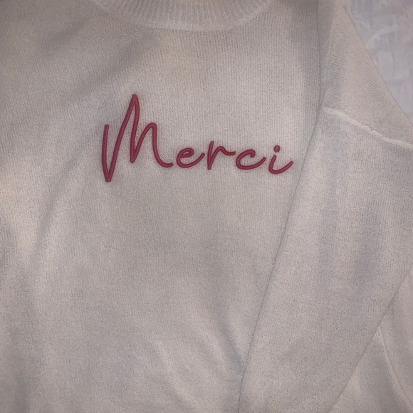 Embroidered white sweater - Picture 2 of 3